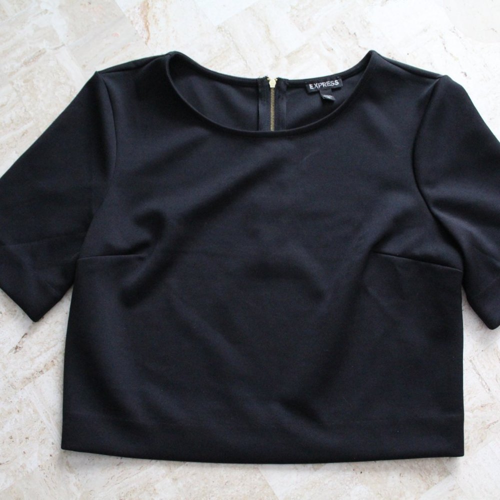 Express zip up crop